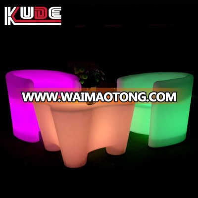 Wholesale PE Plastic led furniture 16 colors changing light up led sofa